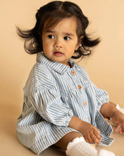 Load image into Gallery viewer, Winter Vacay Stripe Denim Dress