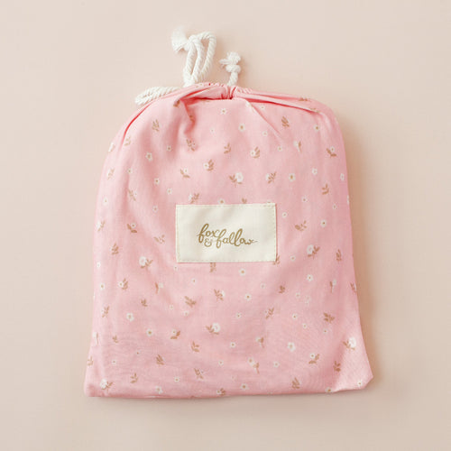 Dusty Roses Organic Fitted Cot Sheet