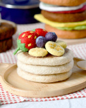 Load image into Gallery viewer, Felt Pancake Stack Play Food Set