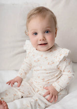 Load image into Gallery viewer, Beige Frilled Ollie Floral Onesie