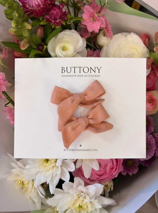 Piggy Bows | Vintage Peach