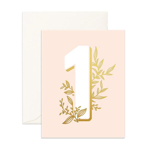 No.1 Floral Greeting Card