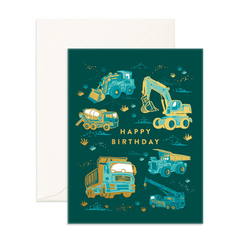 Happy Birthday Trucks Greeting Card