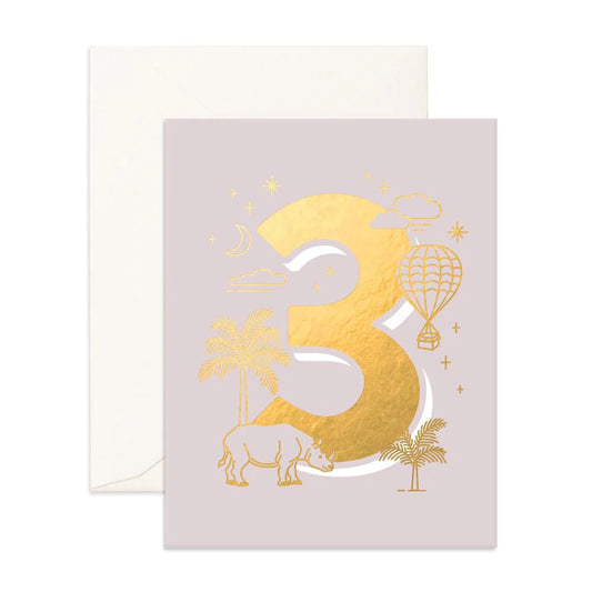 No.3 Animal Greeting Card