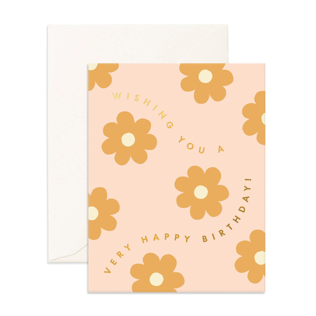 Happy Birthday Daisy Chain Greeting Card