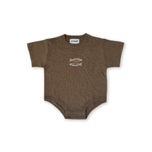 Load image into Gallery viewer, Organic Sardine Oversized Romper | Mud