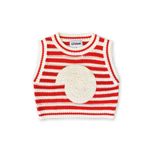 Load image into Gallery viewer, Organic Knitted Crochet Shell Vest