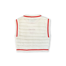 Load image into Gallery viewer, Organic Candy Cane Heart Vest | Milk