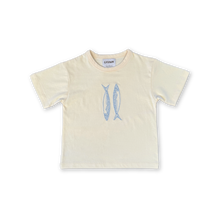 Load image into Gallery viewer, Organic Sardine Embroidered Tee | Milk