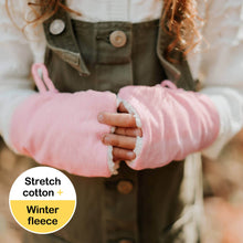 Load image into Gallery viewer, Fleecy Fingerless Mittens | Pink Marle