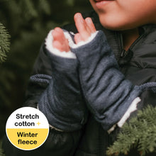 Load image into Gallery viewer, Fleecy Fingerless Mittens | Denim