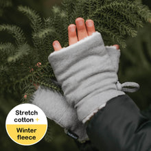 Load image into Gallery viewer, Fleecy Fingerless Mittens | Grey Marle