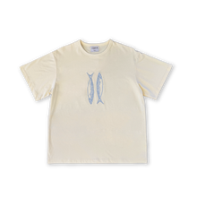Load image into Gallery viewer, Ladies Organic Sardine Embroidered Tee | Milk