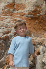 Load image into Gallery viewer, Organic Ribbed Knit Logo Tee | Ocean