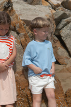 Load image into Gallery viewer, Organic Ribbed Knit Logo Tee | Ocean