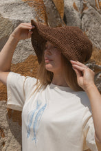 Load image into Gallery viewer, Ladies Organic Sardine Embroidered Tee | Milk