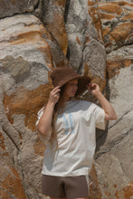 Load image into Gallery viewer, Ladies Organic Sardine Embroidered Tee | Milk