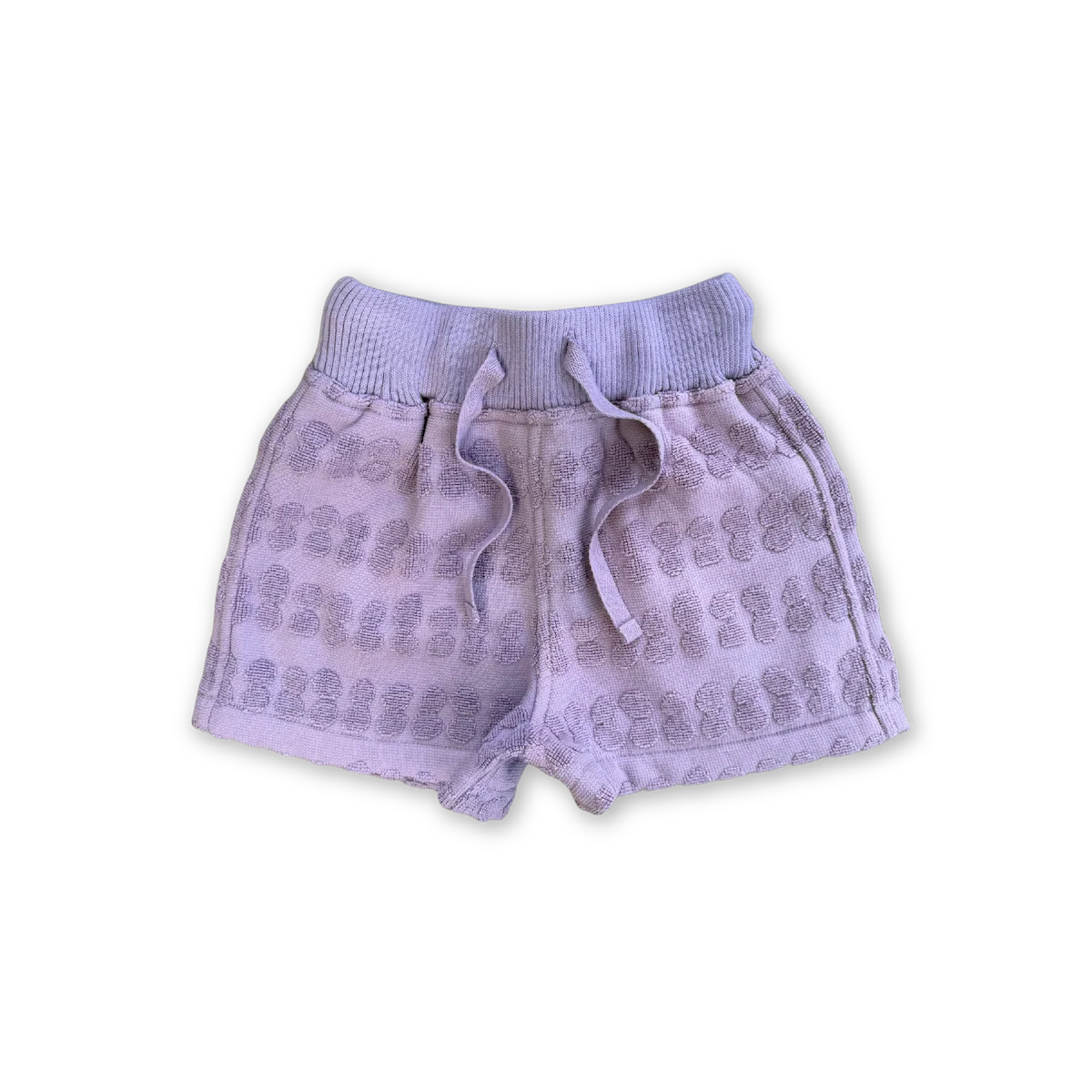 Bubble Terry Towelling Shorts - Mauve