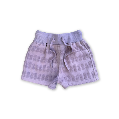 Bubble Terry Towelling Shorts - Mauve