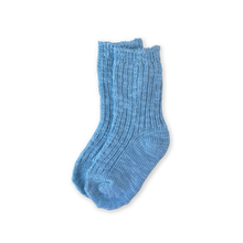 Load image into Gallery viewer, Cotton Slub Chunky Rib Socks - Duck Egg