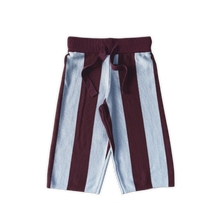 Load image into Gallery viewer, Organic Striped Knit Pants - Plum &amp; Haze