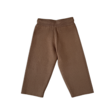 Load image into Gallery viewer, Organic Striped Milano Knit Pants - Espresso