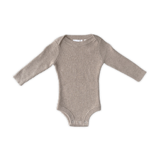 Load image into Gallery viewer, Organic Speckle Essential Knit Bodysuit - Oatmilk