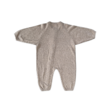 Load image into Gallery viewer, Organic Speckle Knit Zipper Starsuit - Oatmilk