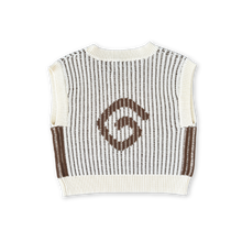 Load image into Gallery viewer, Organic Swirl Knit Vest - Milk