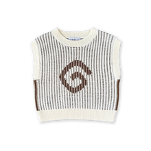 Load image into Gallery viewer, Organic Swirl Knit Vest - Milk