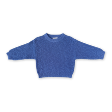 Load image into Gallery viewer, Textured Organic Slub Knit Pull Over - Cobalt