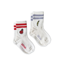 Load image into Gallery viewer, Fruit Salad Cotton Socks Milk 2pk