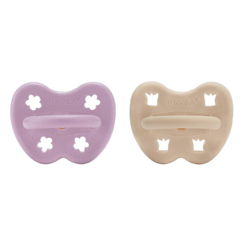 Natural Rubber Pacifier | Orthodontic | 3-36M | Light Orchid + Sandy Nude