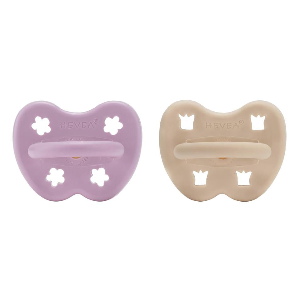 Natural Rubber Pacifier | Orthodontic | 3-36M | Light Orchid + Sandy Nude