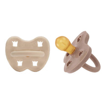 Load image into Gallery viewer, Natural Rubber Pacifier | Round | 3-36M | Tan Beige + Sandy Nude