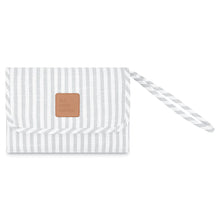 Load image into Gallery viewer, Mist Stripe Linen Change Mat