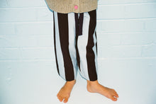 Load image into Gallery viewer, Organic Striped Knit Pants - Plum &amp; Haze