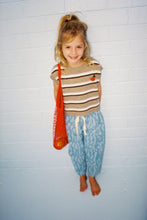 Load image into Gallery viewer, Organic Stripe Apple Knit Vest - Oatmilk