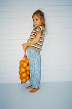 Load image into Gallery viewer, Organic Stripe Apple Knit Vest - Oatmilk