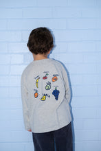 Load image into Gallery viewer, Organic Fruit Salad LS Tee - Grey Marle