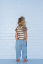 Load image into Gallery viewer, Organic Stripe Apple Knit Vest - Oatmilk