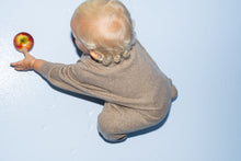 Load image into Gallery viewer, Organic Speckle Knit Zipper Starsuit - Oatmilk