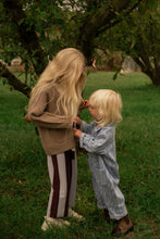 Load image into Gallery viewer, Organic Striped Knit Pants - Plum &amp; Haze