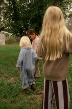 Load image into Gallery viewer, Organic Striped Knit Pants - Plum &amp; Haze