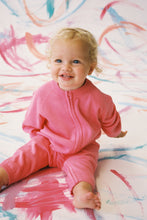 Load image into Gallery viewer, Organic Knit Zipper Starsuit - Bright Sorbet