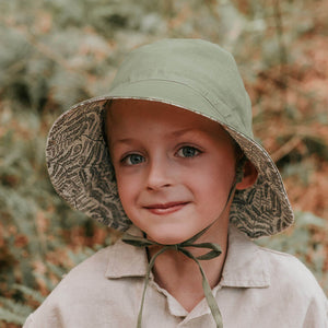 'Explorer' Reversible Classic Bucket Hat | Fern/Moss