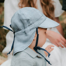 Load image into Gallery viewer, &#39;Lounger&#39; Baby Reversible Flap Sun Hat | Charlie/Indigo