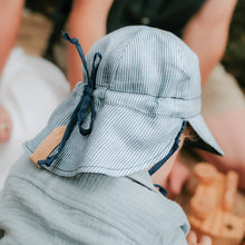 Load image into Gallery viewer, &#39;Lounger&#39; Baby Reversible Flap Sun Hat | Charlie/Indigo