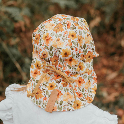 'Lounger' Baby Reversible Flap Sun Hat | Margaret/Maize
