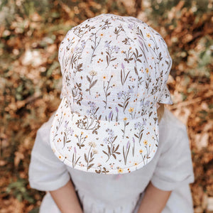 'Lounger' Baby Reversible Flap Sun Hat | Provence/Rosa